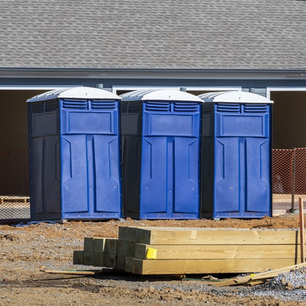 how often are the portable toilets cleaned and serviced during a rental period in Hume